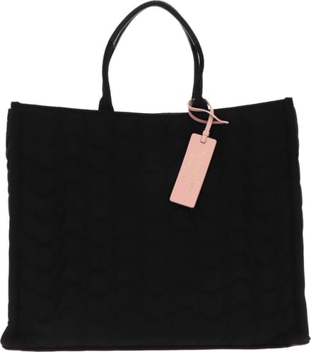 COCCINELLE Shopper Never Without Bag Nylon Matelasse Handbag Noir / Noir Zwart