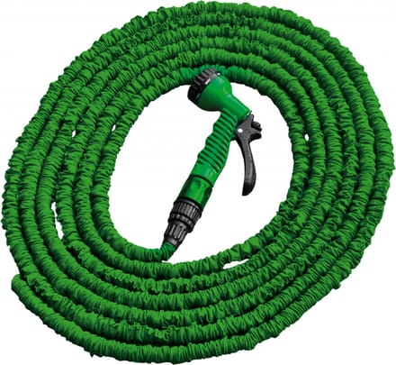 Bradas uitrekbare flexibele tuinslangset 5m - 15m groen inclusief sproeipistool - Tuinsproeier - Waterslang - Flexibel Elastisch