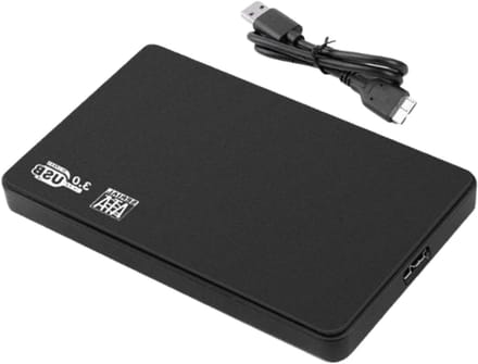 Harde Schijf Behuizing - Externe Opslag - Data Opslag - Schokbestendig Frame - 2.5 inch - Zwart