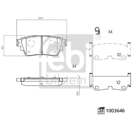 Remblokkenset, schijfrem FEBI BILSTEIN 1003646