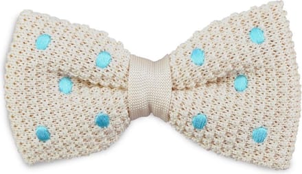 We Love Ties - Strikken - Strik Dotted Dandy - beige / turquoise