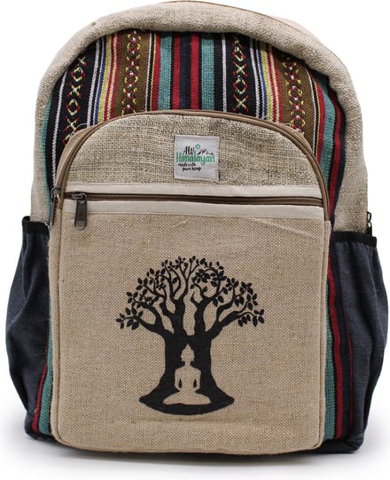 Grote Hennep Rugzak - Rugtas - Bohdi Tree Design - 45x30x10cm