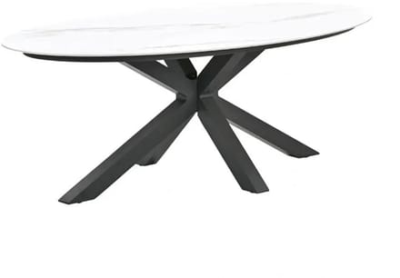 Scotland tafel - 230x115 cm - carbon black - Centostone Venice white