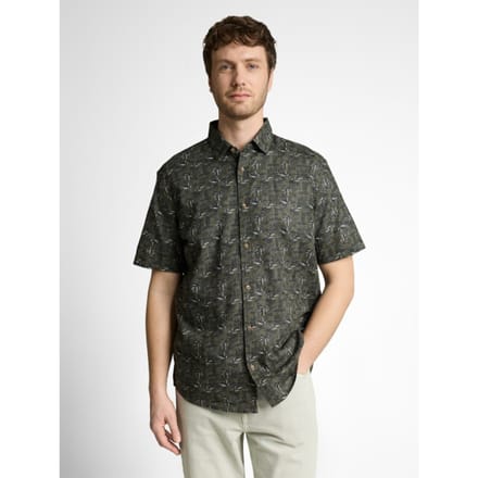 Tom Tailor Printed cotton linen shirt