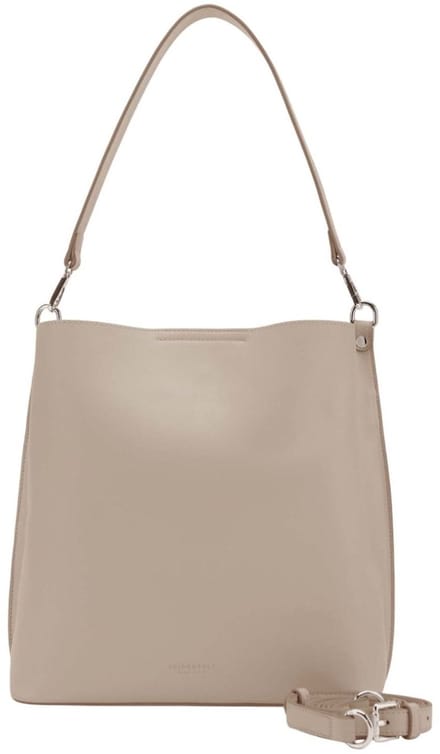 SEIDENFELT MANUFAKTUR Schoudertas Lilla Ro Midi Hobo Bag Light Sand Beige