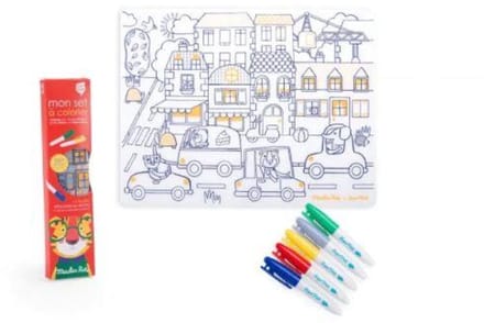 Kleurmat Placemat 'Les Popipop'