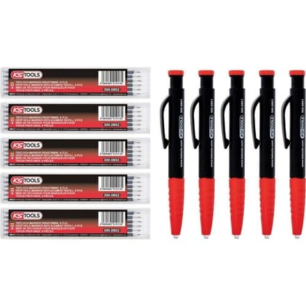 KS Tools 300.0800 Diepmarker Zwart/rood 5 stuk(s)