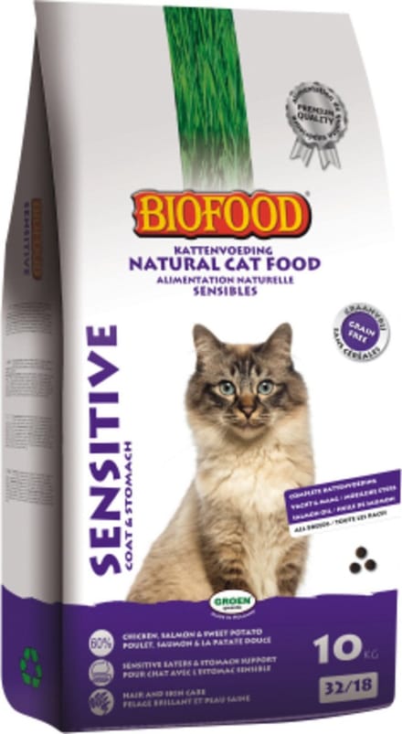 Biofood Premium Sensitive Coat/Stomach - Kattenvoer - 10kg