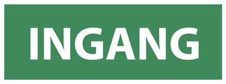 Ingang sticker met tekst 280 x 105 mm