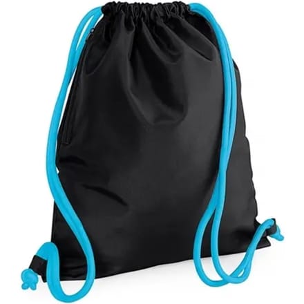 Icon Gymsac Sporttas BagBase - 11 Liter Black/Surf Blue