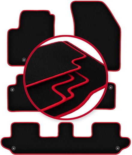CARLUX-RED automatten voor: Volvo XC90 I SUV 7-zitter (2002-2014)
