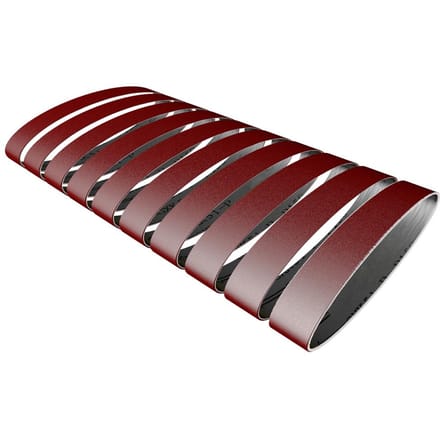 10 stuks schuurbandenset 60-1000 korrel slijpen en polijsten vervanging voor haakse slijper 25 * 330mm