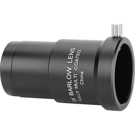Oculaire de télescope d'astronomie 3X 1,25 Lentille de Barlow pour oculaire Entièrement traité gray