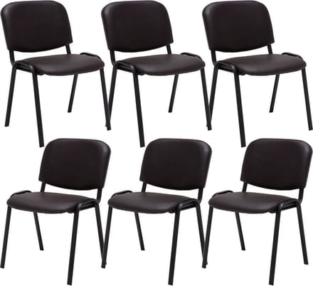CLP Ken Set van 6 Bezoekersstoel wit