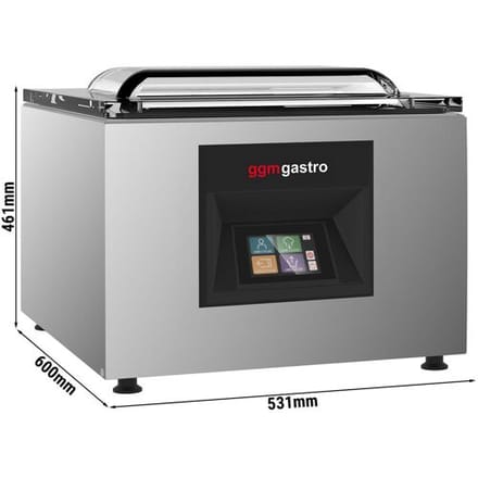 GGM Gastro Kamer-vacumeermachine - 20m³/h - 1.2kW - Touch - met begassing zilver