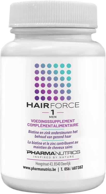 Hair Force 1 (Men) PharmaNutrics - Complete Haarformule Voor Mannen tegen Haaruitval (120 caps)