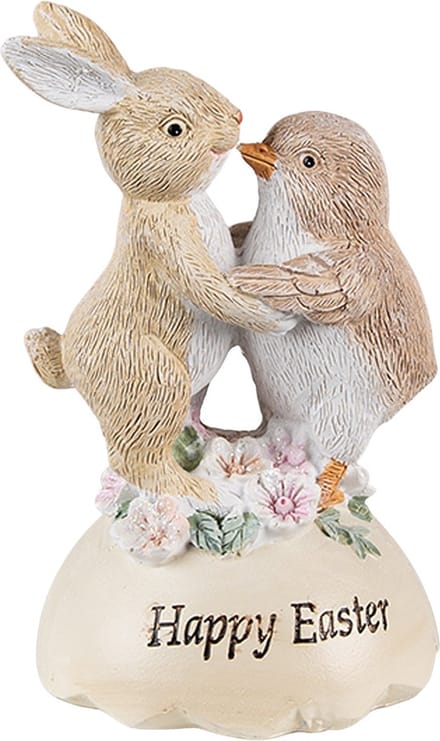 Clayre & Eef Beeld Dieren 13 cm Beige Bruin Polyresin