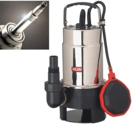 Elektrische dompelpomp - Waterpomp - Ruimtes leegpompen - Zuigt vast lichaam - Ø 30 mm - Zilver