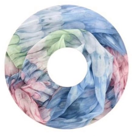 Dunne Colsjaal - Print - (33682#) - Blauw