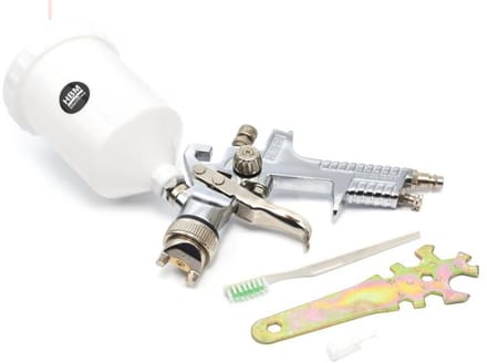 HBM HVLP verfspuit 600 ml aluminium wit 0,6 kg
