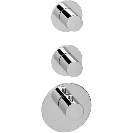 Herzbach LOGIC XL 2 colour set for universal thermostat module, with 3 round panels 11.522010.1.01