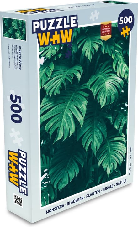 Puzzel Monstera - Bladeren - Planten - Jungle - Natuur - Legpuzzel - Puzzel 500 stukjes