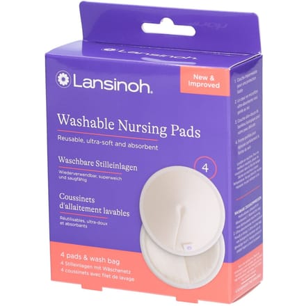 Lansinoh - Wasbare Zoogcompressen Beige - 4st