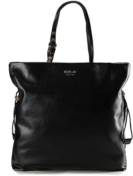 REPLAY shopper Shopper Black zwart