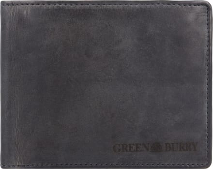 Greenburry Vintage Gewassen Leren Portemonnee 13 cm - Jongens - Horizontaal - anthrazite