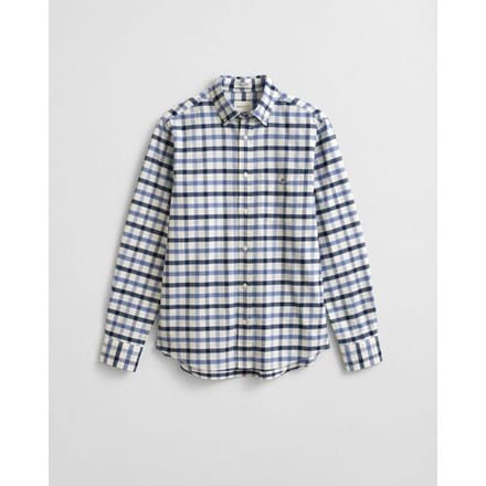 Gant Overhemd Oxford Check Button-Down Faded Denim / male