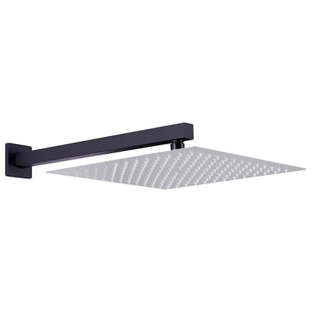 vidaXL - Douchearm - vierkant - 40 - cm - roestvrij - staal - 201 - zwart