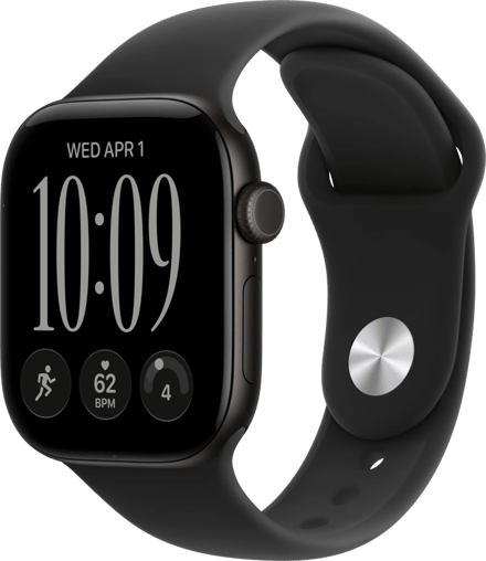 Apple Watch Series 12 - Wifi + 5G - 42 mm - Zwart - S/M