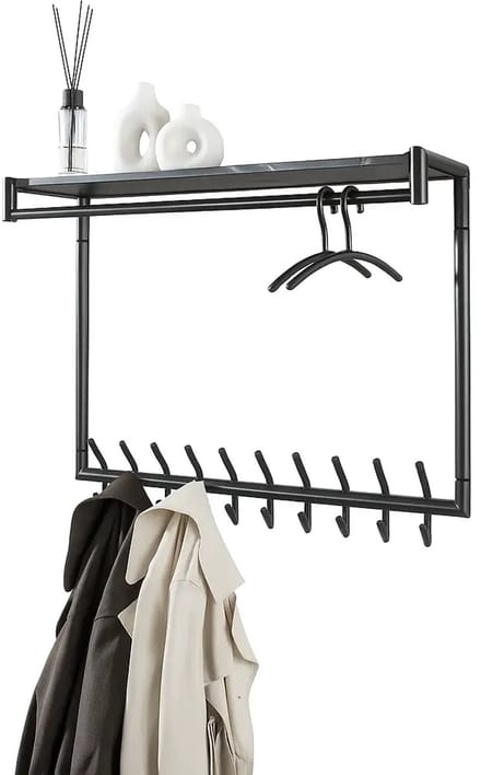 Kapstok Tenaro B 100 cm H 80 cm marmer zwart
