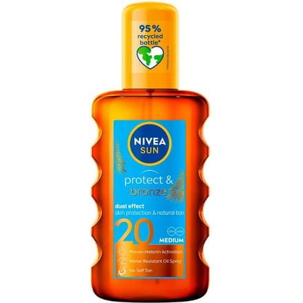 NIVEA Sun Protect &amp; Bronze Oil Spray SPF20 200 ml