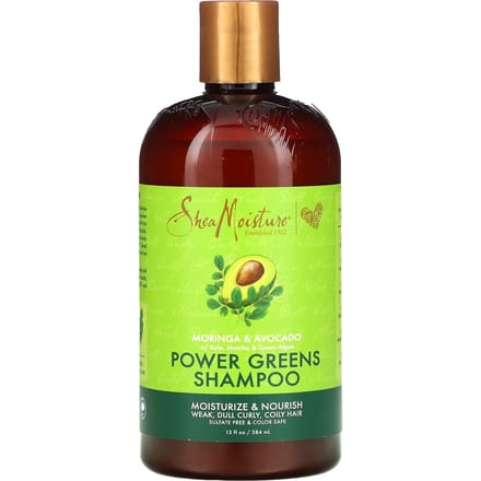 SheaMoisture, Power Greens Shampoo, Moringa & Avocado, 13 fl oz (384 ml) brown