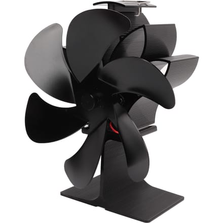 6 Blads Kachel Eco Ventilator Zwart Hittebestendig Zelfstartend Energiebesparend Warmteaangedreven Ventilator gray