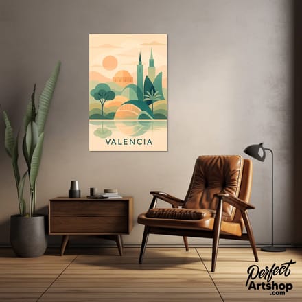 VALENCIA ABSTRACT - Wanddecoratie 75x100 cm - Plexiglas - Luxe Kunst aan de Muur