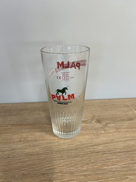6x 50cl Palm 1 pint bierglazen bierglas ribbelglas re-print