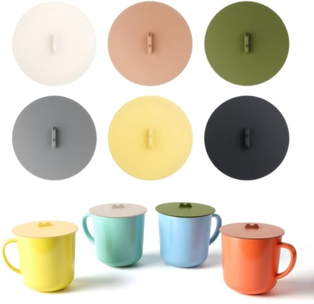 Dailygoods- Silicone Deksels 6 Stuks - Herbruikbare Deksel - Universele Lids - Luchtdicht - Stofdicht - Lekvrij - Bekerdeksel