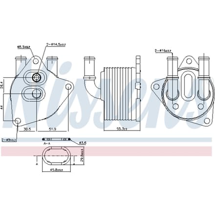 Olie radiator, motorolie NISSENS 91223
