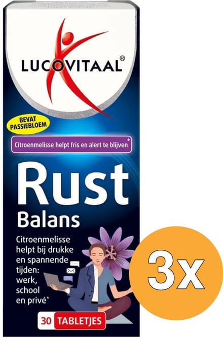 3x Lucovitaal Rust Balans (30 tabletten)