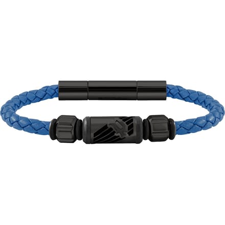 Police Heren-Armband Leder One Size Blauww 32017141