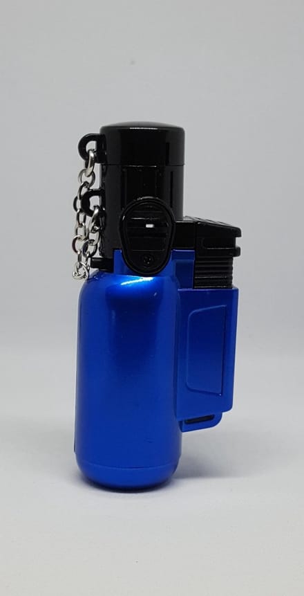 Gasbrander - Stormaansteker - Aansteker - Windproof - Metallic Blauw - Recht
