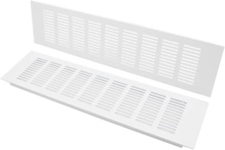 Aluminium Ventilatierooster Wit - Rechthoekig voor Kasten en Vloeren