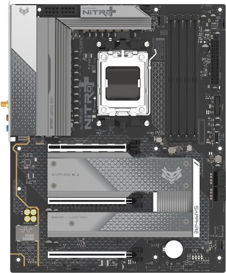 Sapphire NITRO+ B850A WIFI 7 Moederbord - AMD B850 - AMD AM5 - DDR5 RAM - ATX