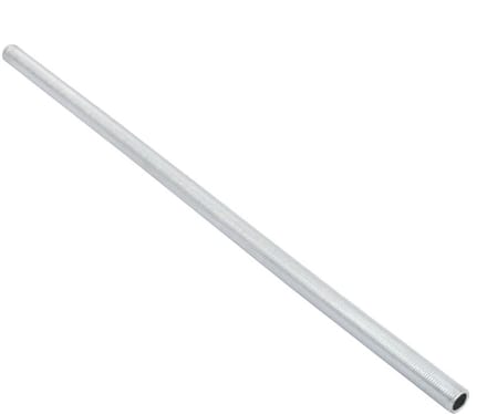 Dailygoods - Lamp Pipe M10 Draad, 300mm Lengte, Verzinkt Zilver