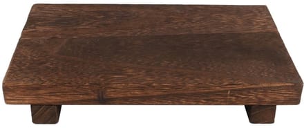Dailygoods- Zeepbak Elegant Ontwerp - Houten Zeepdispenser - Multifunctioneel Gebruik - Compact Formaat - Duurzaam Hout - Rustieke Afwerking