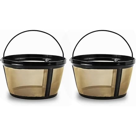Koffiefilter RVS Koffiezetapparaat Herbruikbare Kegel Koffiefilter Zeef Goud voor Thuis black