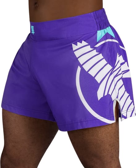 Hayabusa Icon Kickboxing Shorts - Paars / Wit S