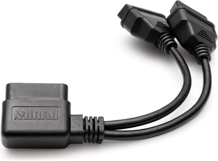 OBD-II Splitterkabel - Diagnosekabel Adapter - Voertuiggegevens Uitlezen - Universele Compatibiliteit - 12.7 cm - Zwart